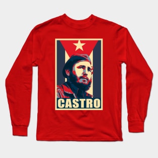 Fidel Castro Cuba Propaganda Long Sleeve T-Shirt